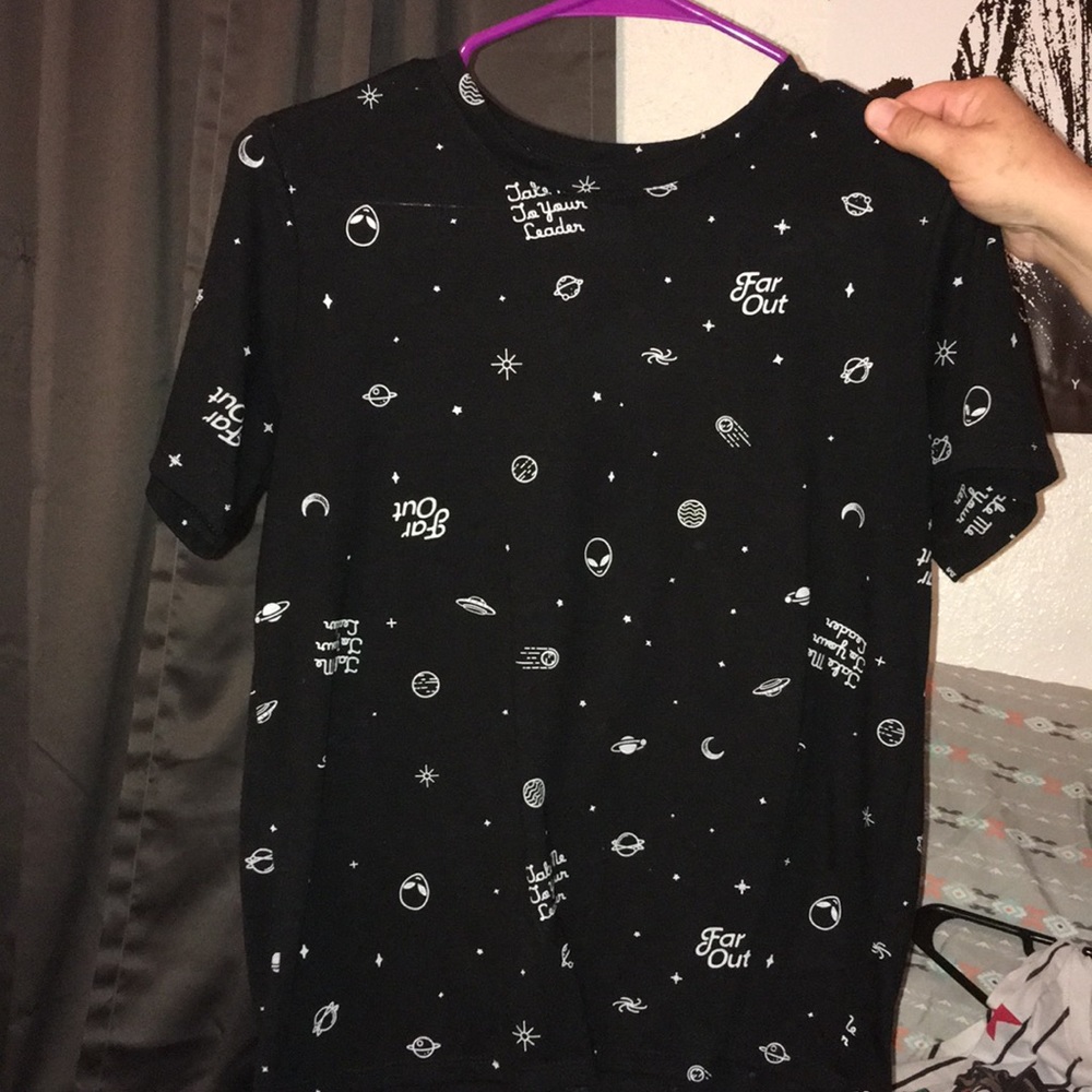 Outer space far out shirt. Size L.